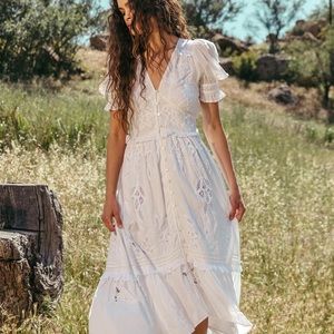 Cleobella Estelle Ankle Dress in Ivory